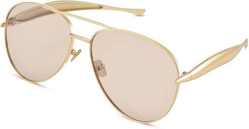 نظارة شمسية من NuloOQ Gold Gold Aviator للنساء الرجال ، والإطار المعدني الرجعية 70s Aviators Sun Glasses in Kuwait