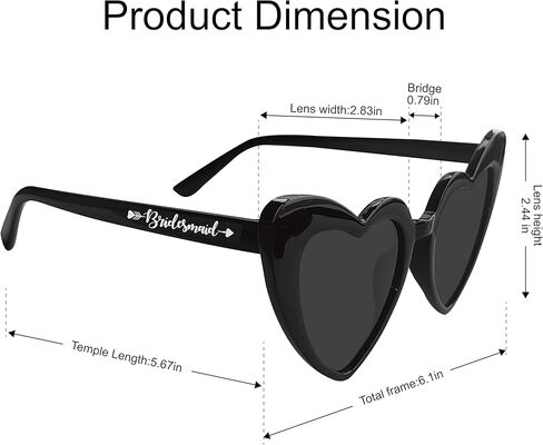 Lotsbuylots 10 أزواج العزوبية النظارات الشمسية خمر القلب وصيفه الشرفات in Kuwait