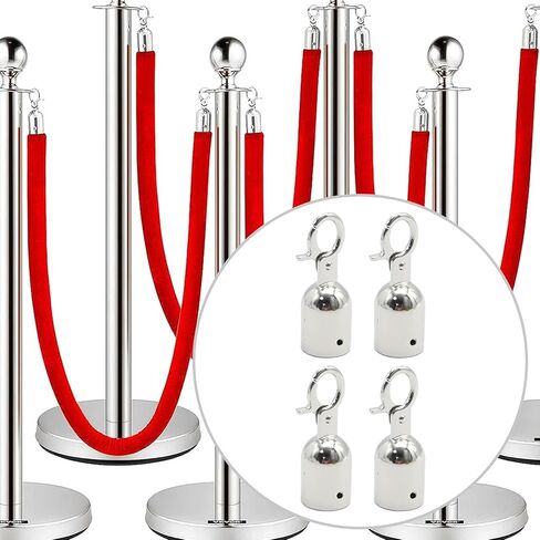 VIKKSAER Rope End Snap Hook, Rope End Cap Cord End Cap Rope End Connector Snap Hook Stanchion Rope Hooks, Rope End Cap with Hook Snap Rope Fittings Hooks (Golden,12) in Kuwait