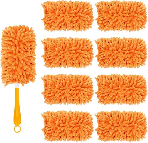 KEEPOW Reusable Duster Refill Compatible with Swiffer Duster Refills, Microfiber Dusters for Cleaning, 4 Color Blue Yellow Orange Green 360° Heavy Duty Duster Refills, 4 Pack(Handle is Not Included) in Saudi Arabia