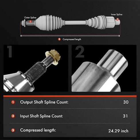 A-Premium CV Axle Goxbly Assombly متوافق مع Honda Accord 2015-2017 V6 3.5L ، ناقل حركة أوتوماتيكي ، جانب الراكب الأيمن الأمامي ، استبدل# 44305T2BA21 in Saudi Arabia