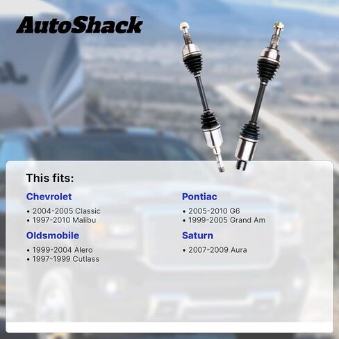 AutoShack Front CV Axle Shaft Assembly Set of 2 Replacement for 2005-2010 Pontiac G6 FWD 1997-2010 Chevrolet Malibu FWD 2007-2009 Saturn Aura FWD Driver and Passenger Side DSK598PR in Saudi Arabia