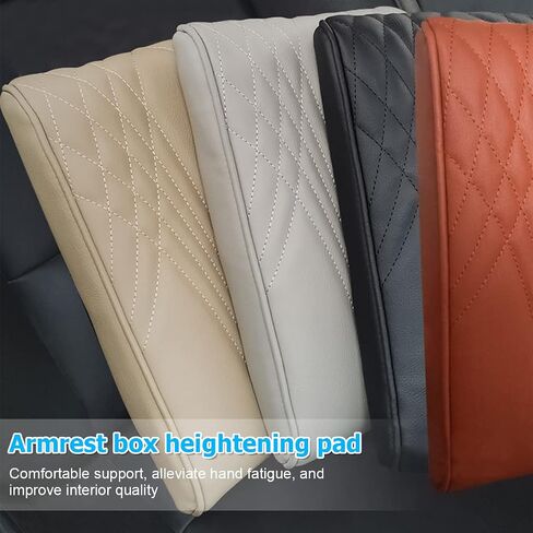 AICEL Car Armrest Box Height Increase Support Pad, Memory Foam Microfiber Leather Elbow Comfort Booster Pad, Center Console Waterproof Cushion Pillow, Soft Auto Arm Rest Protector Cover (Black) in Saudi Arabia