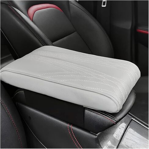 AICEL Car Armrest Box Height Increase Support Pad, Memory Foam Microfiber Leather Elbow Comfort Booster Pad, Center Console Waterproof Cushion Pillow, Soft Auto Arm Rest Protector Cover (Black) in Saudi Arabia