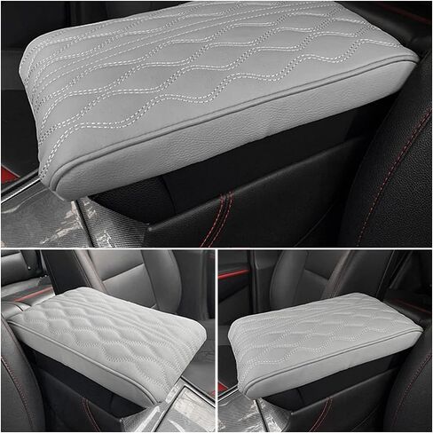 AICEL Car Armrest Box Height Increase Support Pad, Memory Foam Microfiber Leather Elbow Comfort Booster Pad, Center Console Waterproof Cushion Pillow, Soft Auto Arm Rest Protector Cover (Black) in Saudi Arabia
