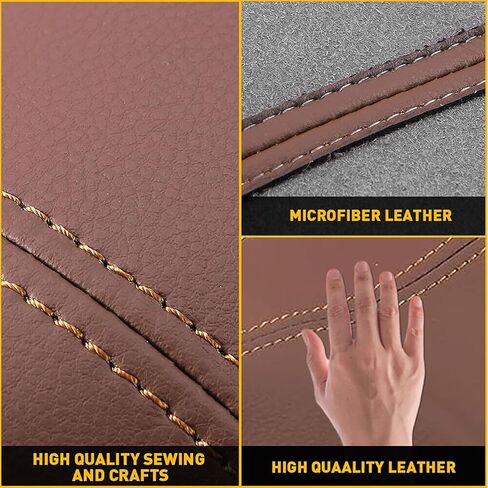 Brown/Black Front Center Console Armrest Lid & Door Panel Cover, Microfiber Leather for Toyota Avalon 2013-2018 in Kuwait