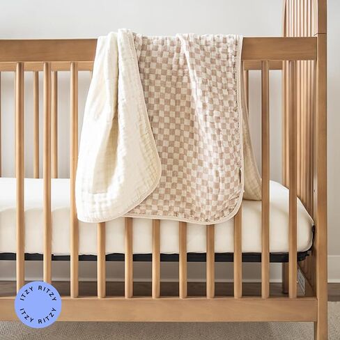 بطانية أطفال من Itzy Ritzy - بطانية ناعمة متعددة الاستخدامات من الموسلين القطني - يمكن استخدامها كحصيرة لوقت البطن، وغطاء للرضاعة، ومظلة لعربة الأطفال والمزيد - بمقاس 76.2 سم × 101.6 سم، ويمكن غسلها في الغسالة (طباعة بقرة) in Kuwait