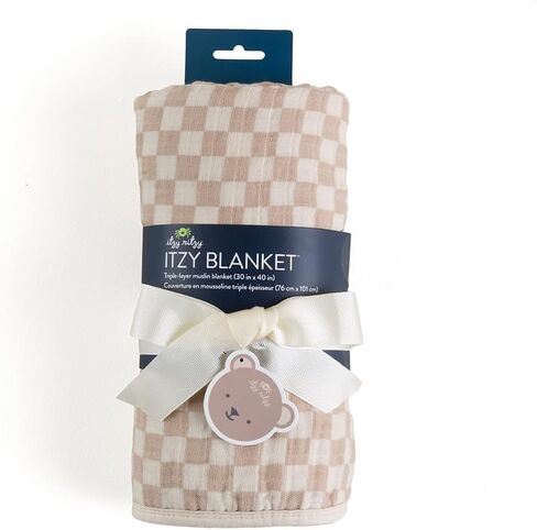 بطانية أطفال من Itzy Ritzy - بطانية ناعمة متعددة الاستخدامات من الموسلين القطني - يمكن استخدامها كحصيرة لوقت البطن، وغطاء للرضاعة، ومظلة لعربة الأطفال والمزيد - بمقاس 76.2 سم × 101.6 سم، ويمكن غسلها في الغسالة (طباعة بقرة) in Kuwait