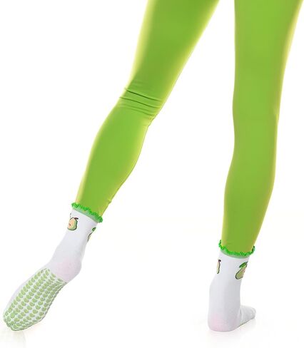 Jeyiour 9 Pairs Non Skid Socks Cute Non-slip Crew Socks with Embroidered Design Fruit Pilates Socks for Women Sports in Saudi Arabia