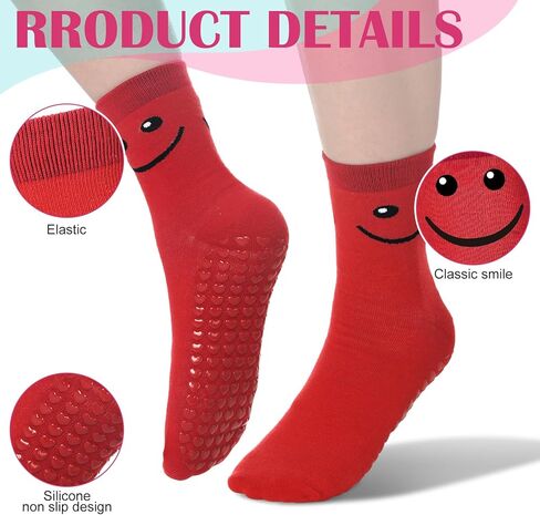 9 أزواج من الجوارب غير القابلة للانزلاق من Jeyiour، جوارب دائرية لطيفة غير قابلة للانزلاق مع تصميم مطرز، جوارب بيلاتيس فواكه للنساء للرياضات in Kuwait