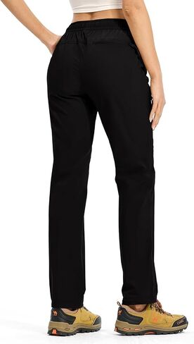 Rdruko Women's Hiking Pants Lightweight Quick Dry Water Resistant Cargo Outdoor Travel Pants Elastic Waist in Saudi Arabia