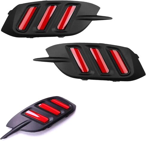Ijdmtoy jdm Style Lens LED LED مصابيح عاكس مصدٍ متوافقة مع 2016-2021 Honda Civic سيدان ، تعمل كأضواء ذيل وفرامل وضباب خلفي in Saudi Arabia