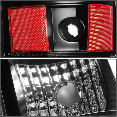 أضواء ذيل سلالة السيارات متوافقة مع 2003-2007 Chevy Silverado GMC Sierra 1500 2500 3500 HD Models ، Driver Side Side 3D LED BARK LAMPS ، Chrome Housing Clear Clear in Kuwait