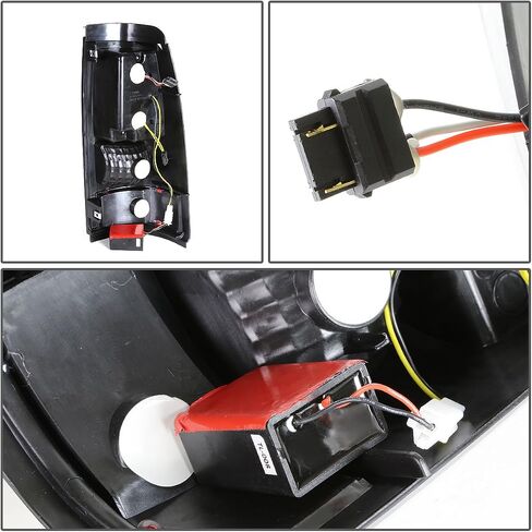 أضواء ذيل سلالة السيارات متوافقة مع 2003-2007 Chevy Silverado GMC Sierra 1500 2500 3500 HD Models ، Driver Side Side 3D LED BARK LAMPS ، Chrome Housing Clear Clear in Kuwait