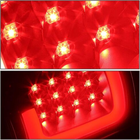 أضواء ذيل سلالة السيارات متوافقة مع 2003-2007 Chevy Silverado GMC Sierra 1500 2500 3500 HD Models ، Driver Side Side 3D LED BARK LAMPS ، Chrome Housing Clear Clear in Saudi Arabia