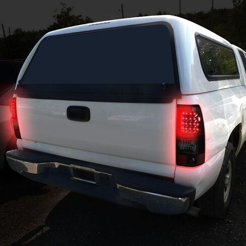 أضواء ذيل سلالة السيارات متوافقة مع 2003-2007 Chevy Silverado GMC Sierra 1500 2500 3500 HD Models ، Driver Side Side 3D LED BARK LAMPS ، Chrome Housing Clear Clear in Saudi Arabia
