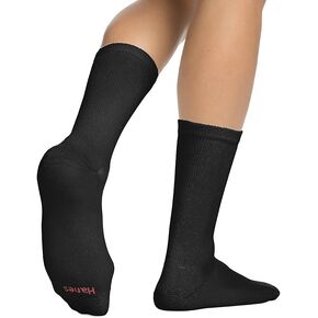Hanes Classics Men's Crew Socks, 10-Pack Black L in Saudi Arabia
