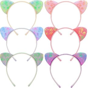 Bear Ears Headbands for Girls 6Pcs Glitter Headband Sequin Mouse Ear Hairband for Kids Cosplay Headwear Party Decor Head Bands in Saudi Arabia