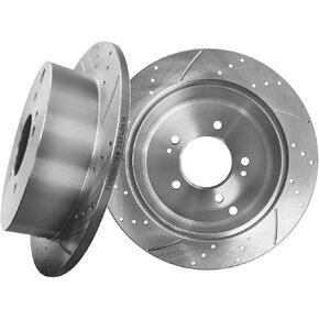 PM Auto Rear 284mm Drilled Slotted Brake Disc Rotors For 2005-2016 KIA Sportage in Saudi Arabia