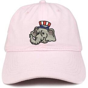 Trendy Apparel Shop Republican Elephant Embroidered Unstructured Cotton Dad Hat in Saudi Arabia