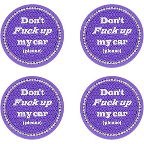 4 PCS Custer Custer Custer ، 2.75 بوصة ، حامل كوب مضاد للانزلاق ، إدراج الوقايات ، Universal Crystal Rhinestone Auto Car Cuc Cup ، إكسسوارات للسيارات الداخلية للنساء الفتيات (الأسود) in Kuwait