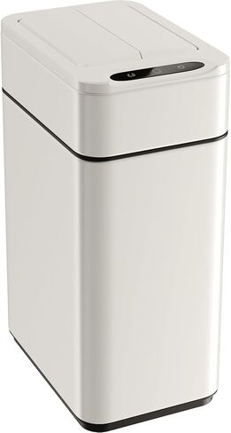 سلة مهملات المطبخ القوية سعة 13 جالون من hOmeLabs، غطاء فراشة مستشعر قابل للسحب، زيادة المساحة، سهلة التنظيف، تعمل بالبطارية مع البطاريات المتضمنة in Kuwait