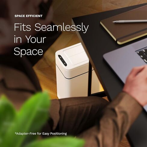 سلة مهملات المطبخ القوية سعة 13 جالون من hOmeLabs، غطاء فراشة مستشعر قابل للسحب، زيادة المساحة، سهلة التنظيف، تعمل بالبطارية مع البطاريات المتضمنة in Kuwait