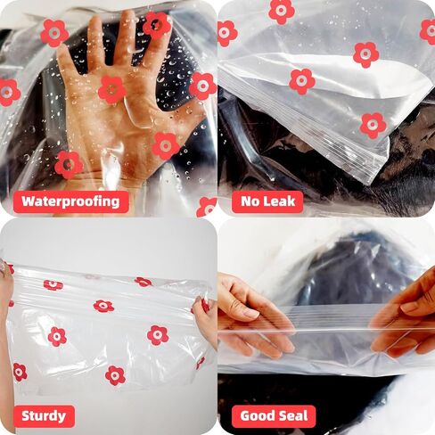 14 Packs Large Storage Bags Extra Large Zipper Cloth Storage Bags -5 Gallon Freezer Bags Thick Reclosable Storage Clothing Prep Moving BPA-Free Office Supplies & Travel Essential Size 18"x 24" in Saudi Arabia