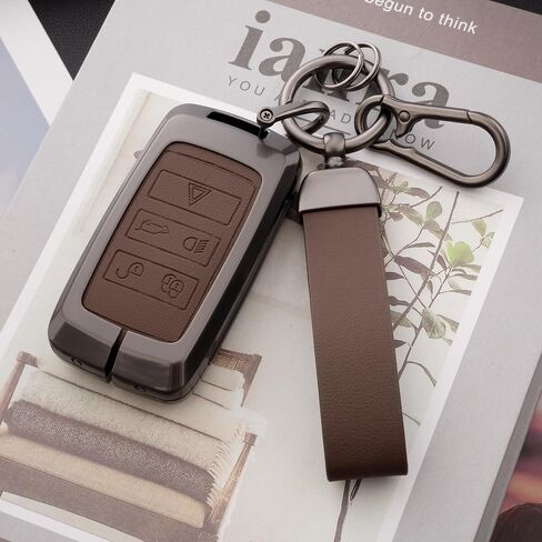 Key Fob Cover with Heavy-duty Keychain for Range Rover Evoque Sport Vogue Velar Defender Discovery 5 in Kuwait