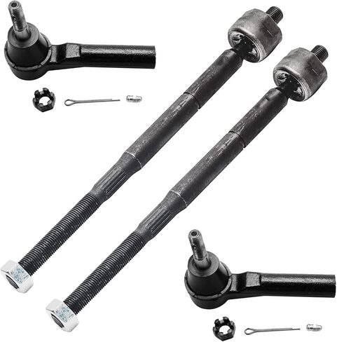 Detroit Axle - 4pc Front Tie Rods for 2007-2012 Dodge Caliber, 07-2017 Jeep Compass Patriot, 4 Outer & Inner Tie Rod Ends 2007 2008 2009 2010 2011 2012 Replacement in Saudi Arabia