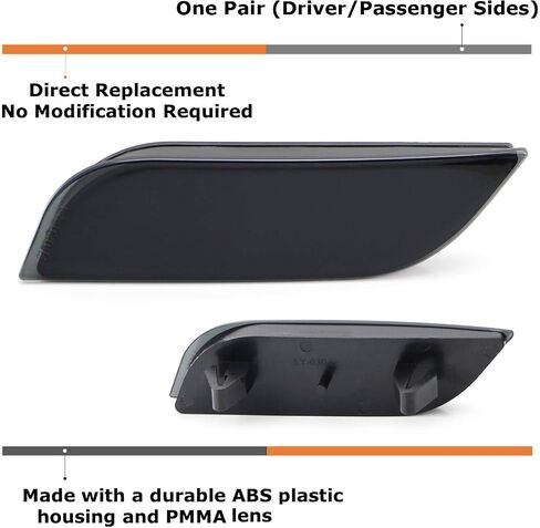 Ijdmtoy Dark Smoked Lens Bumper Reportor Lenses متوافقة مع Subaru WRX STI Impreza Crosstrek Ascent ، OE-SPEC LH RH ASSEMBLY in Kuwait