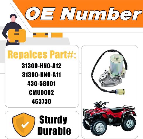 محرك التحكم في تحول الطاقة متوافق مع Honda TRX450 TRX450ES FORTRAX FOREMAN ES 1998-2001 ، TRX450 TRX450FE 2002-2004 ، يحل محل# 430-58001 ، 31300-HN0-A11 ، 31300-HN0-A12 ، 463730 in Saudi Arabia