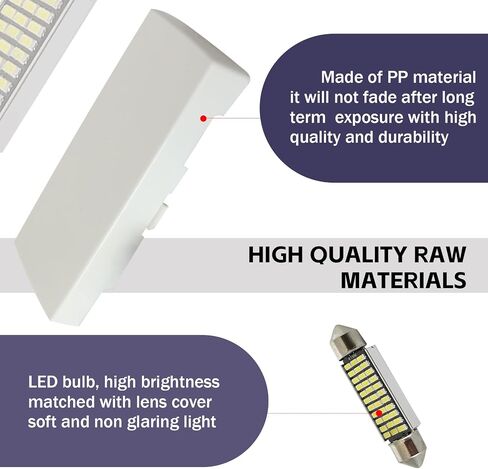 غطاء العدسة الخفيفة الداخلية قبة/LED مع LED White Blubs متوافق مع GMC Chevy S10 Sonoma 1991-2003# استبدال OEM لـ 336201 in Saudi Arabia