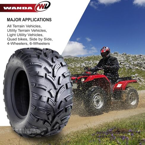 مجموعة Wanda من 4 إطارات ATV 25x10-12 و 25x11-12 FIT 2020 Polaris Ranger 1000 in Saudi Arabia