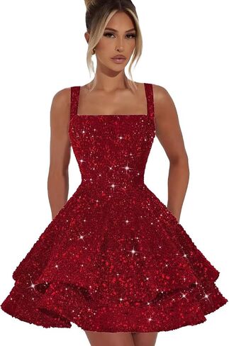 Short Homecoming Dresses for Teens Sparkly Sequin Spaghetti Strap Short Prom Dress Sweet 16 Cocktail Party Gown in Saudi Arabia