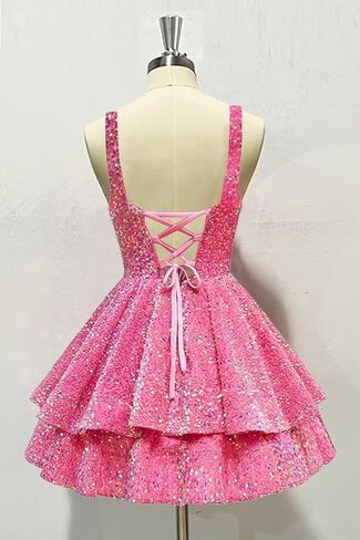 Short Homecoming Dresses for Teens Sparkly Sequin Spaghetti Strap Short Prom Dress Sweet 16 Cocktail Party Gown in Saudi Arabia