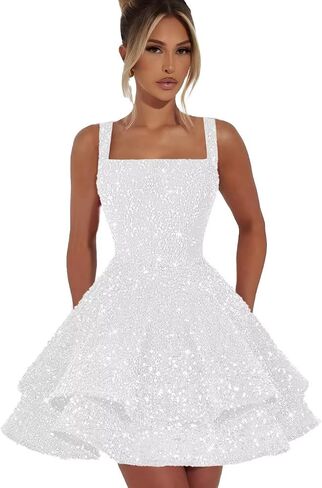 Short Homecoming Dresses for Teens Sparkly Sequin Spaghetti Strap Short Prom Dress Sweet 16 Cocktail Party Gown in Saudi Arabia