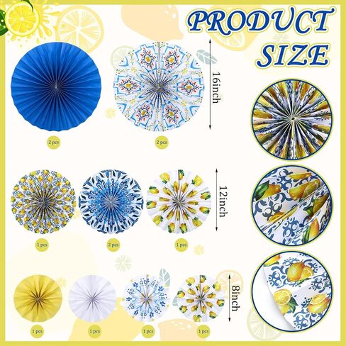 12 PCS CHINOISERIE Paper Paper Fans 8 '' 12 '' 16 '' in Kuwait