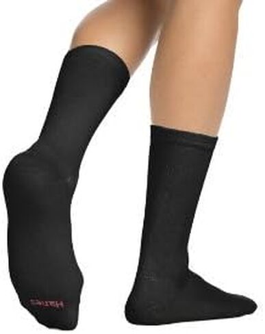 Hanes Classics Men's Crew Socks, 10-Pack Black L in Saudi Arabia