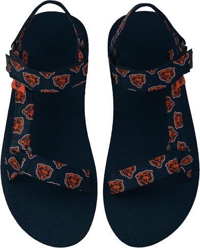 FOCO Women's NFL Repeat Logo Strap Sport Sandal, Team Color, 9-10 in Saudi Arabia
