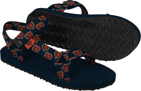 FOCO Women's NFL Repeat Logo Strap Sport Sandal, Team Color, 9-10 in Saudi Arabia