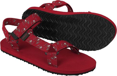 FOCO Women's NFL Repeat Logo Strap Sport Sandal, Team Color, 9-10 in Saudi Arabia