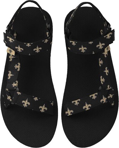 FOCO Women's NFL Repeat Logo Strap Sport Sandal, Team Color, 9-10 in Saudi Arabia