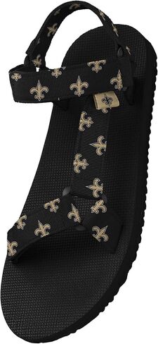 FOCO Women's NFL Repeat Logo Strap Sport Sandal, Team Color, 9-10 in Saudi Arabia
