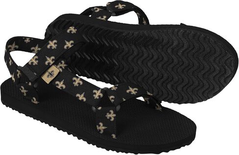 FOCO Women's NFL Repeat Logo Strap Sport Sandal, Team Color, 9-10 in Saudi Arabia