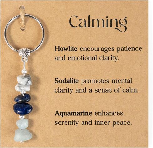 Crystal Keychain Calming Gifts For Women, Anxiety Healing Stress Relief Reduction Stones, Crystal Therapeutic Gifts in Kuwait