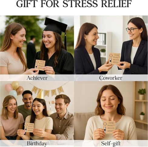 Crystal Keychain Calming Gifts For Women, Anxiety Healing Stress Relief Reduction Stones, Crystal Therapeutic Gifts in Kuwait