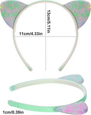 Bear Ears Headbands for Girls 6Pcs Glitter Headband Sequin Mouse Ear Hairband for Kids Cosplay Headwear Party Decor Head Bands in Kuwait
