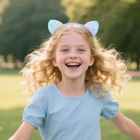 Bear Ears Headbands for Girls 6Pcs Glitter Headband Sequin Mouse Ear Hairband for Kids Cosplay Headwear Party Decor Head Bands in Kuwait