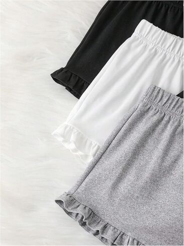 Gorglitter Women's 3 Pack Plaid Pajama Shorts Soft Love Sleep PJ Shorts in Kuwait